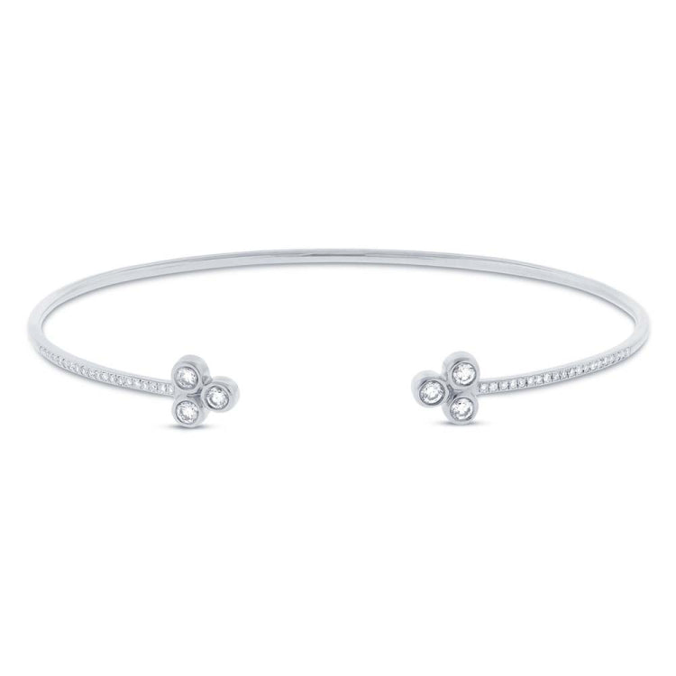 0.36ct 14k White Gold Diamond Bangle