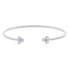 0.36ct 14k White Gold Diamond Bangle