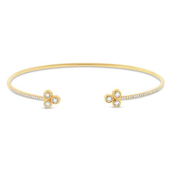 0.36ct 14k Yellow Gold Diamond Bangle