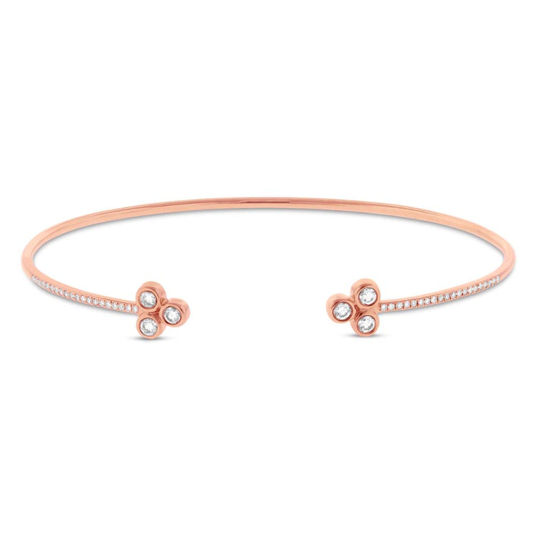 0.36ct 14k Rose Gold Diamond Bangle