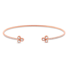 0.36ct 14k Rose Gold Diamond Bangle