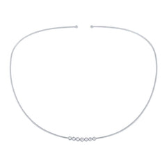 0.36ct 14k White Gold Diamond Choker Necklace