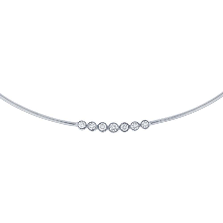 0.36ct 14k White Gold Diamond Choker Necklace