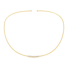 0.36ct 14k Yellow Gold Diamond Choker Necklace
