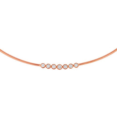 0.36ct 14k Rose Gold Diamond Choker Necklace