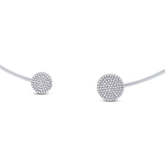 0.38ct 14k White Gold Diamond Choker Necklace