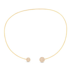 0.38ct 14k Yellow Gold Diamond Choker Necklace