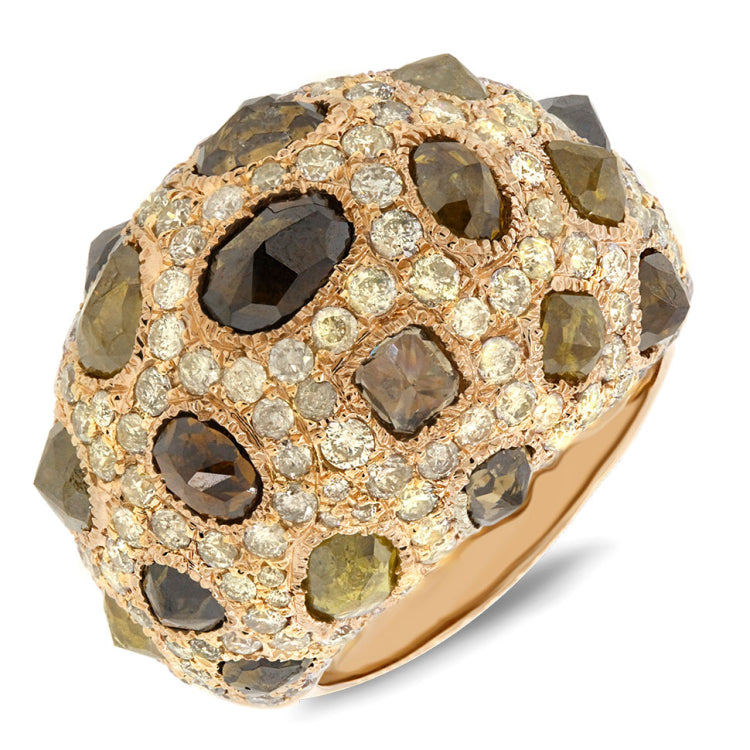 9.15ct 18k Yellow Gold GIA Certified Fancy Color Diamond Ring