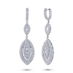 5.25ct 18k White Gold Diamond Earring