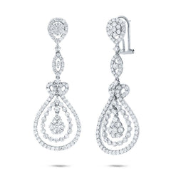 4.27ct 18k White Gold Diamond Earring