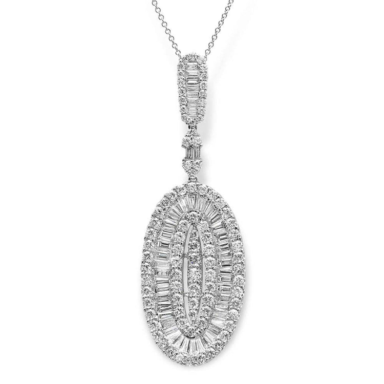 4.92ct 18k White Gold Diamond Pendant