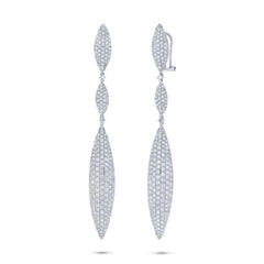 7.61ct 18k White Gold Diamond Earring