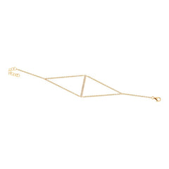 0.14ct 14k Yellow Gold Diamond Bar Bracelet
