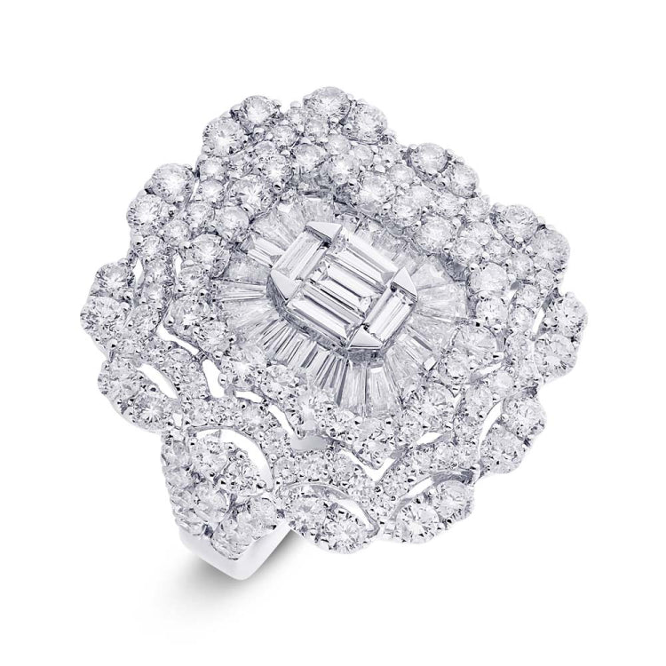 3.63ct 18k White Gold Diamond Lady's Ring