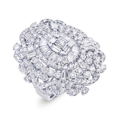 6.53ct 18k White Gold Diamond Lady's Ring