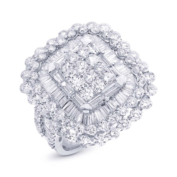 4.33ct 18k White Gold Diamond Lady's Ring