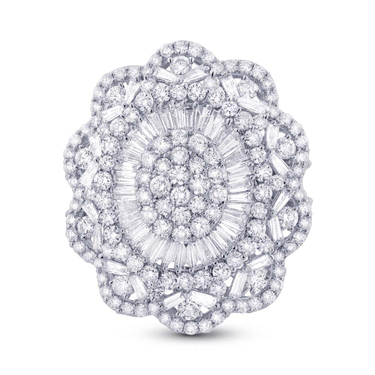 6.42ct 18k White Gold Diamond Lady's Ring