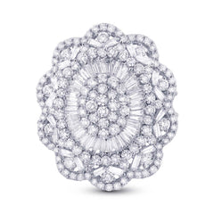 6.42ct 18k White Gold Diamond Lady's Ring