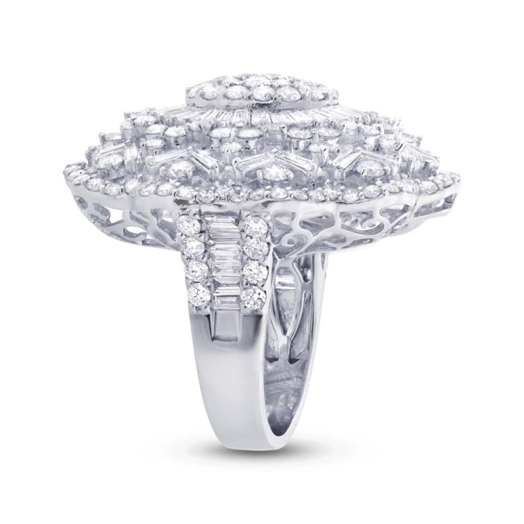 6.42ct 18k White Gold Diamond Lady's Ring