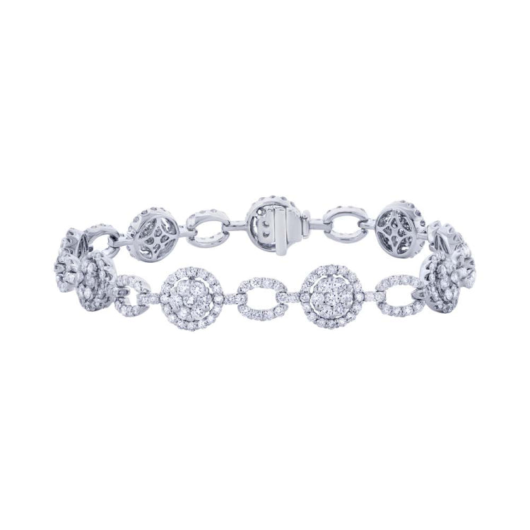 5.12ct 18k White Gold Diamond Lady's Bracelet