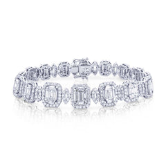 7.01ct 18k White Gold Diamond Lady's Bracelet