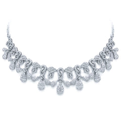 18.07ct 18k White Gold Diamond Necklace