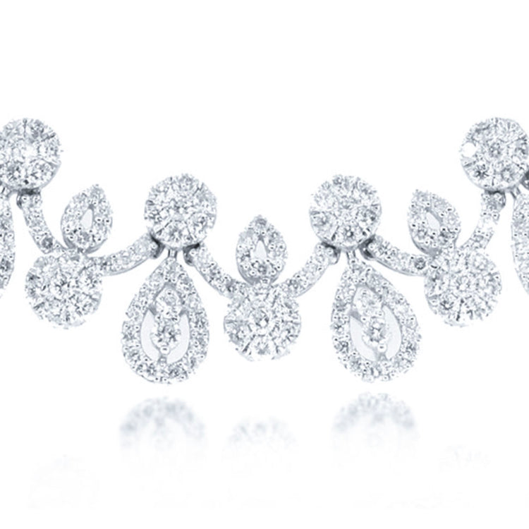17.83ct 18k White Gold Diamond Necklace