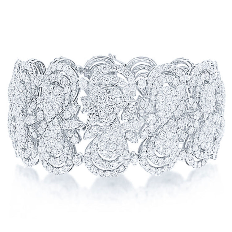 26.50ct 18k White Gold Diamond Lady's Bracelet