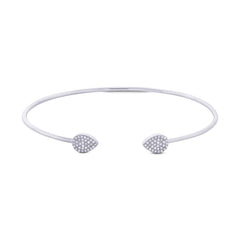 0.19ct 14k White Gold Diamond Bangle