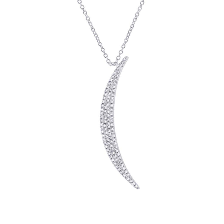 0.25ct 14k White Gold Diamond Pave Necklace