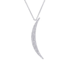 0.25ct 14k White Gold Diamond Pave Necklace