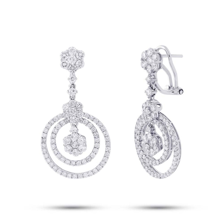 2.98ct 18k White Gold Diamond Earring
