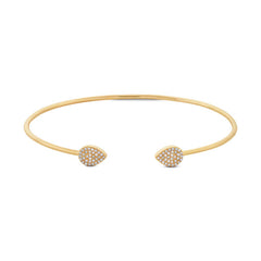 0.19ct 14k Yellow Gold Diamond Bangle