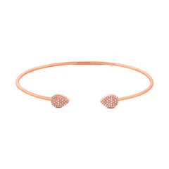 0.19ct 14k Rose Gold Diamond Bangle