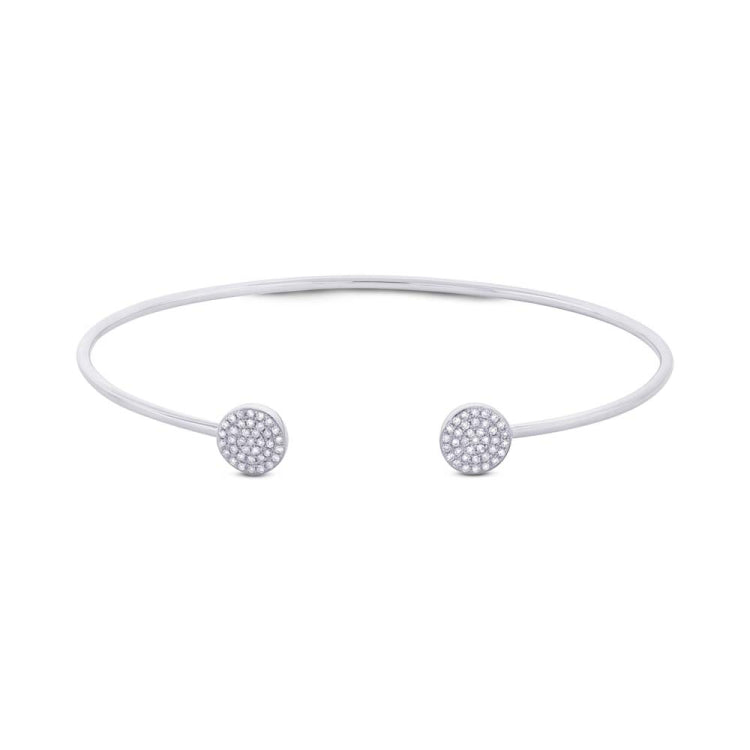 0.21ct 14k White Gold Diamond Bangle