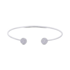 0.21ct 14k White Gold Diamond Bangle