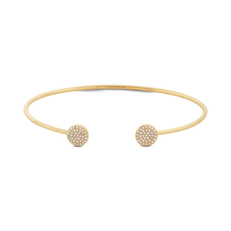0.21ct 14k Yellow Gold Diamond Bangle