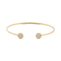 0.21ct 14k Yellow Gold Diamond Bangle