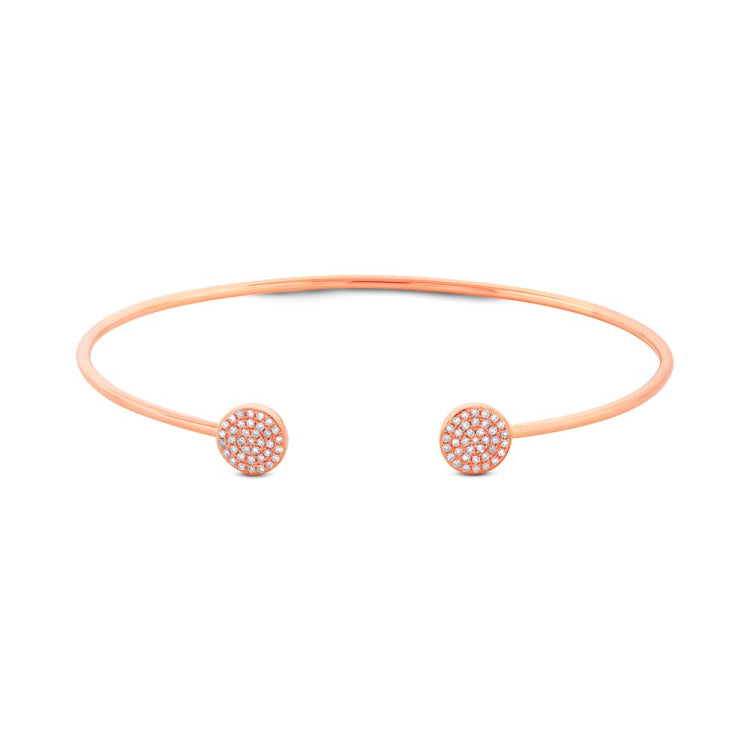 0.21ct 14k Rose Gold Diamond Bangle