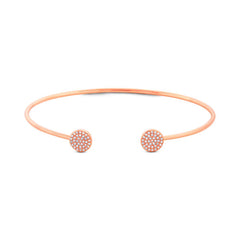0.21ct 14k Rose Gold Diamond Bangle