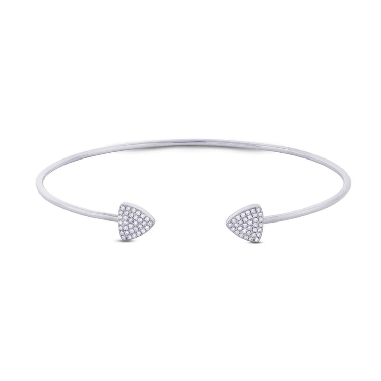 0.19ct 14k White Gold Diamond Bangle