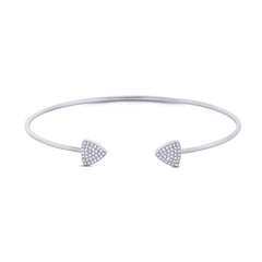 0.19ct 14k White Gold Diamond Bangle