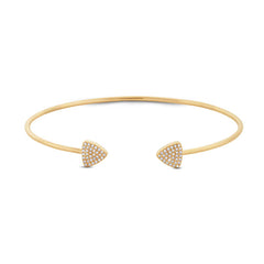 0.19ct 14k Yellow Gold Diamond Bangle