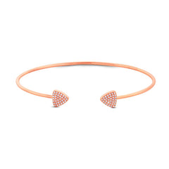 0.19ct 14k Rose Gold Diamond Bangle