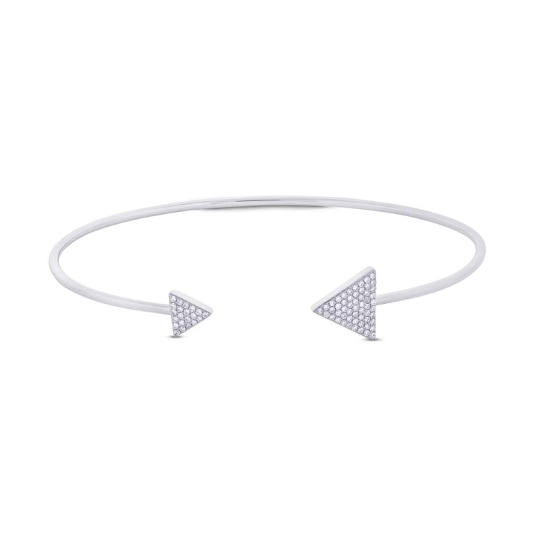 0.22ct 14k White Gold Diamond Bangle