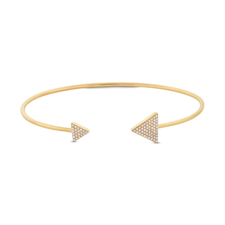 0.22ct 14k Yellow Gold Diamond Bangle