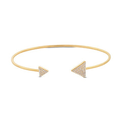 0.22ct 14k Yellow Gold Diamond Bangle