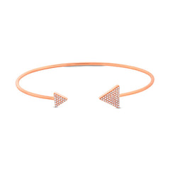 0.22ct 14k Rose Gold Diamond Bangle