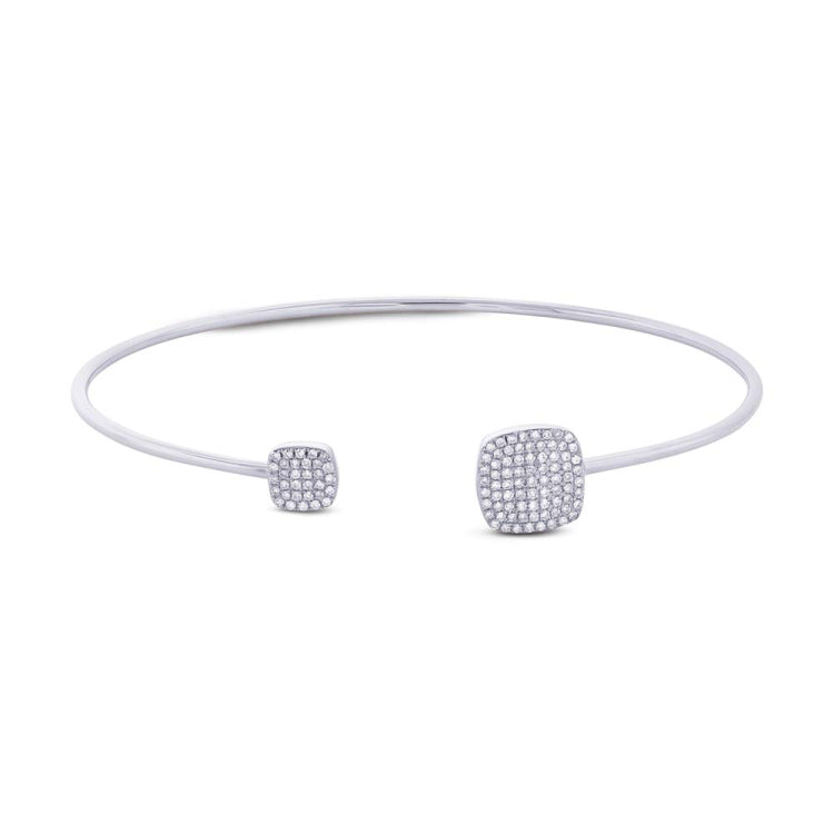 0.31ct 14k White Gold Diamond Bangle