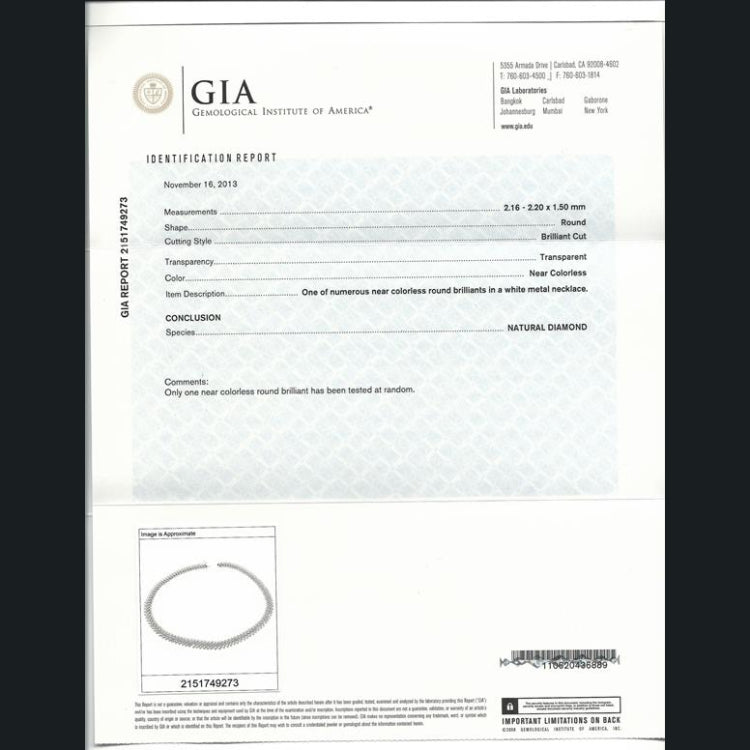 25.68ct 18k White Gold Diamond Necklace